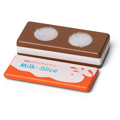 MaMaMeMo Wooden Play Food, Milk Slice