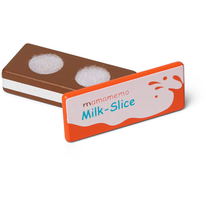 MaMaMeMo Wooden Play Food, Milk Slice
