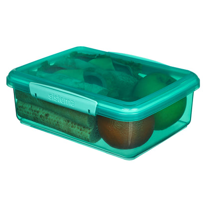 Sistema Coloured Lunch Box with 1 Compartment, 2L - Teal