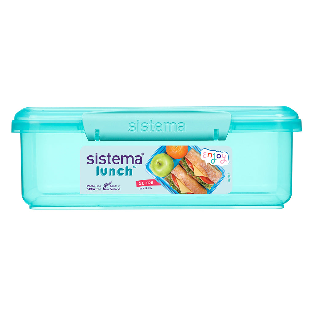 Sistema Coloured Lunch Box with 1 Compartment, 2L - Teal