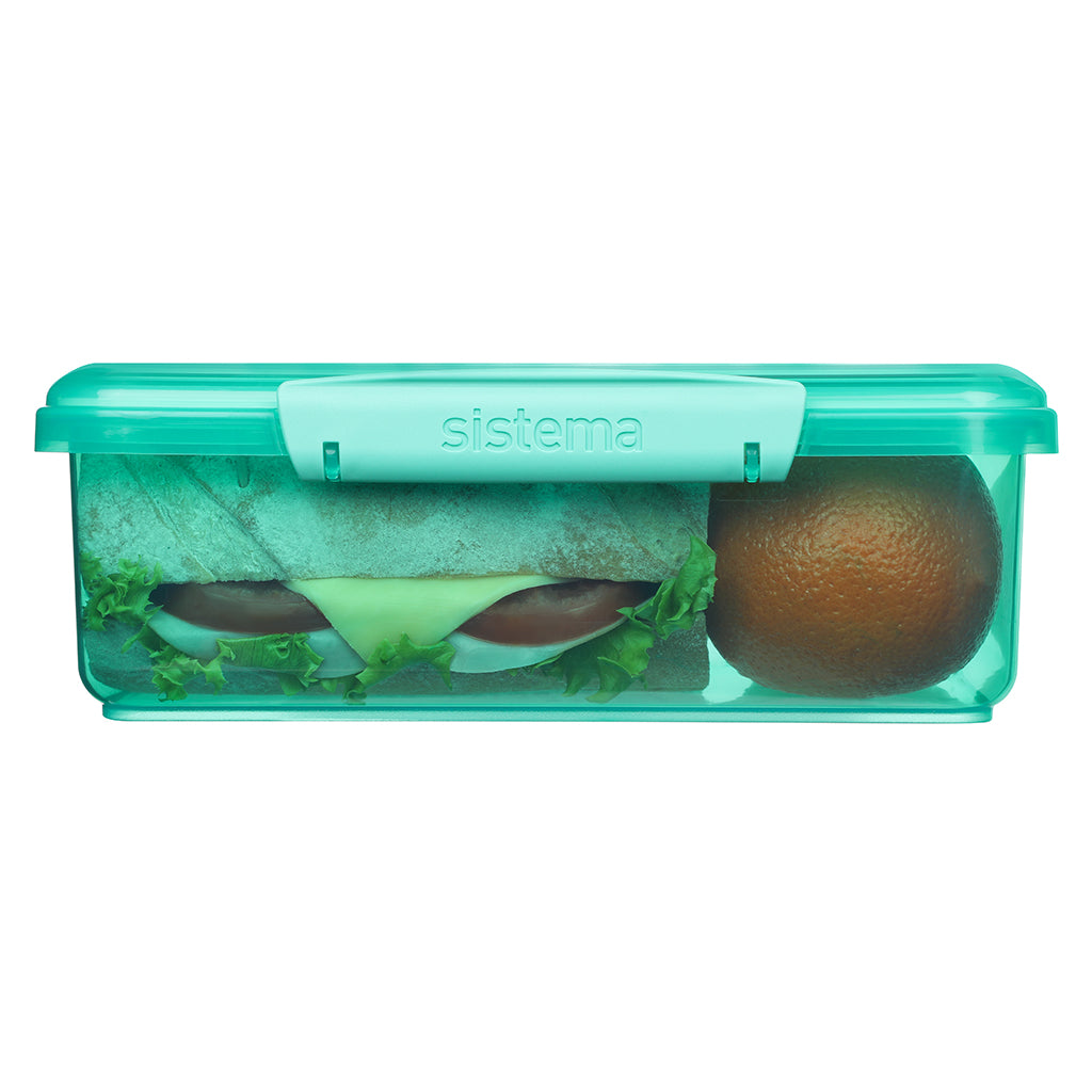 Sistema Coloured Lunch Box with 1 Compartment, 2L - Teal