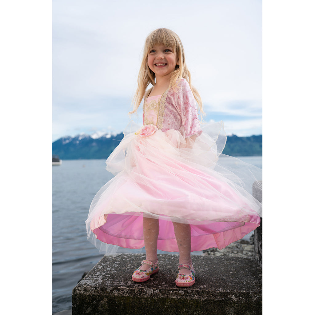 Great Pretenders Dress-Up Costume, Princess Dress Pink Rose - Size 3-6 Years