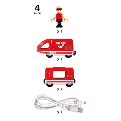Brio Rechargeable Locomotive with Mini USB Cable - Red