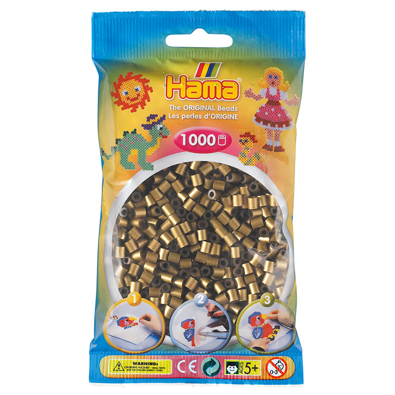 Hama Midi perler i pose, Bronze - 1000 stk