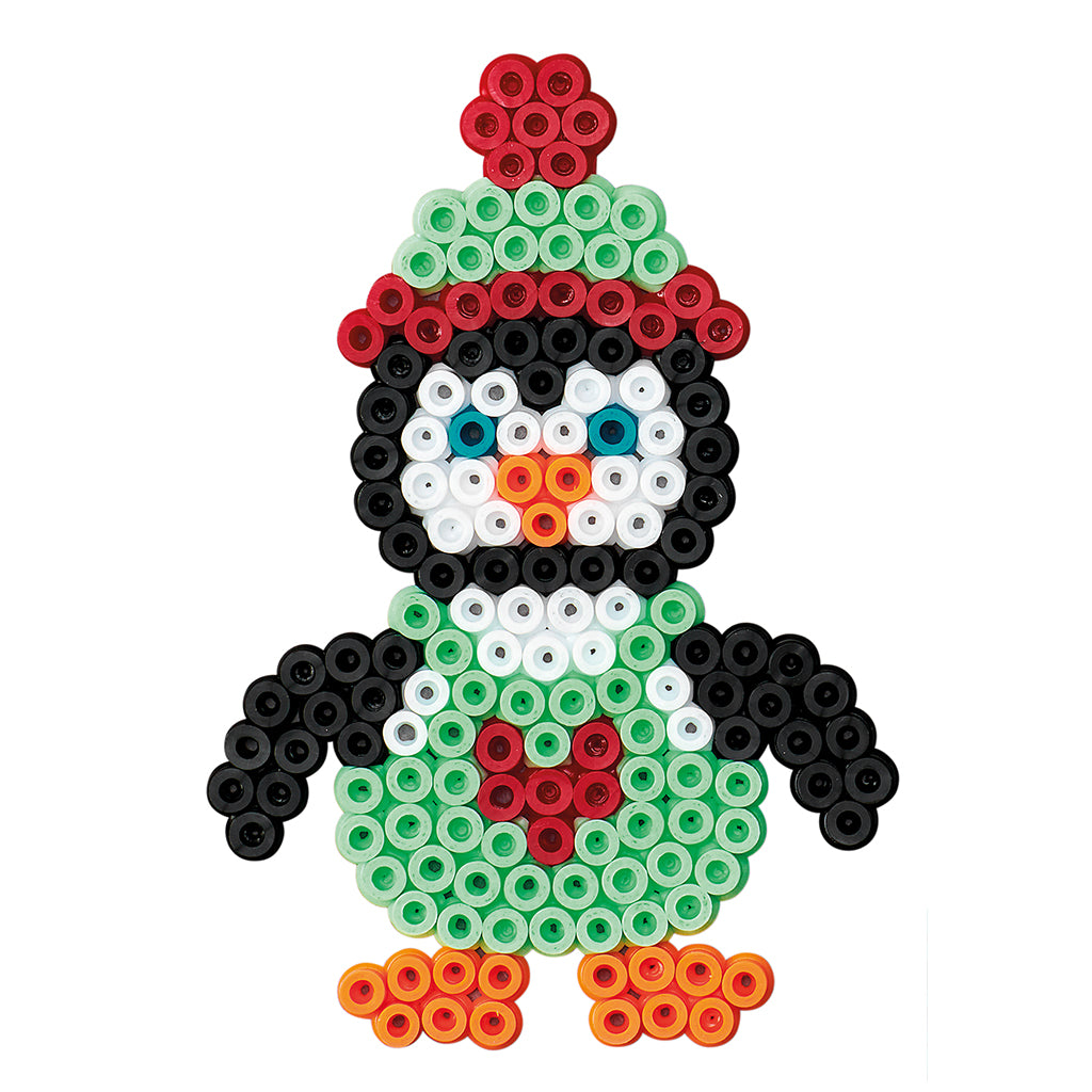 Hama Bead Plate Set Midi, Snowman and Penguin + 450 Beads