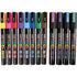 Posca Tuscher, streg 0.9-1.3 mm + 2.5 mm- 12 stk. ass farver