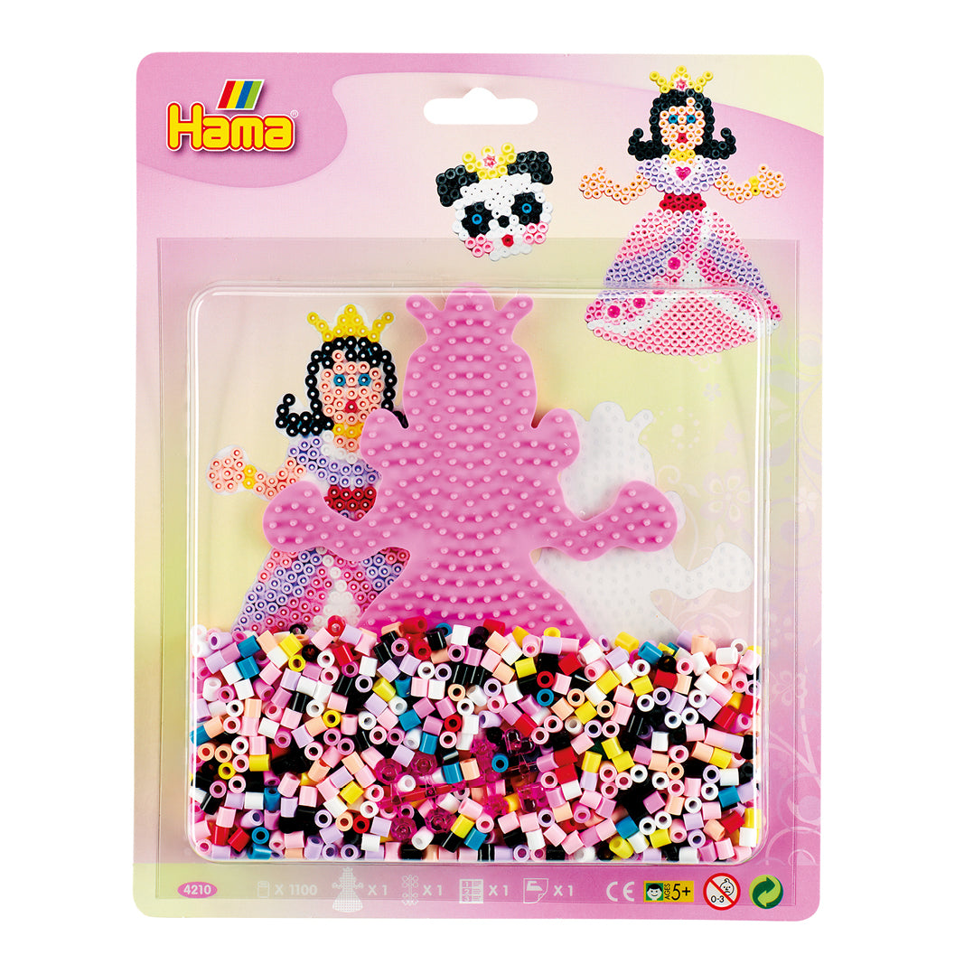 Hama Bead Set Midi, Princess + 1100 Beads