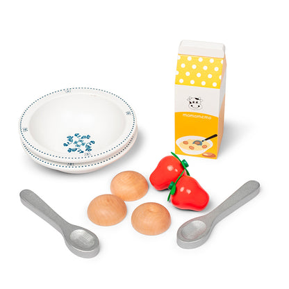 MaMaMeMo Wooden Play Food, Koldskål Set