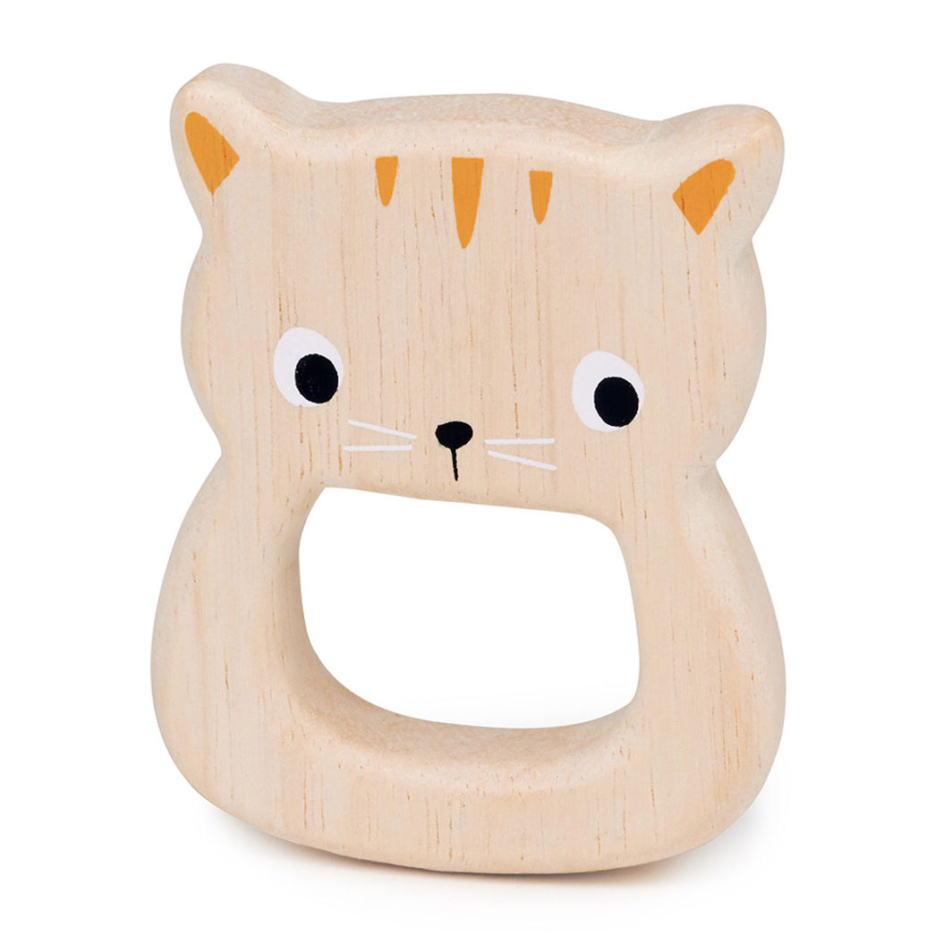 Mentari, Wooden Teething Ring - Bird and Cat