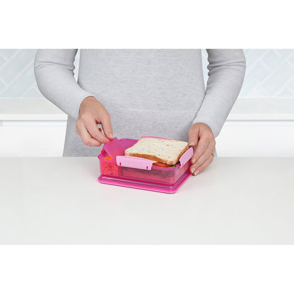 Sistema Snack Attack Duo Lunch Container 975 ml, Pink