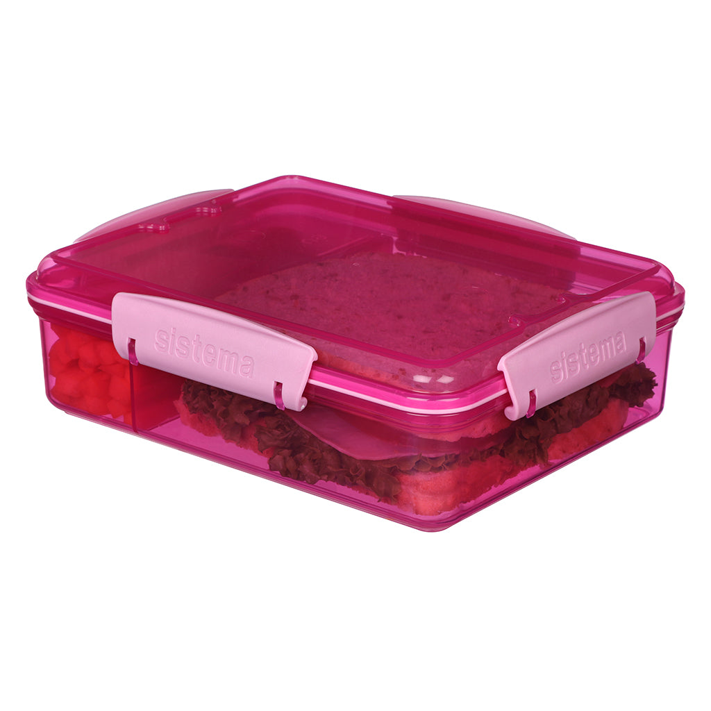 Sistema Snack Attack Duo Lunch Container 975 ml, Pink