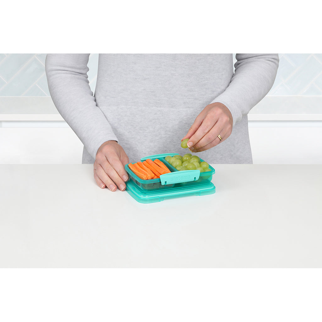 Sistema Food Container Small Split, Trend 350 ml - Teal