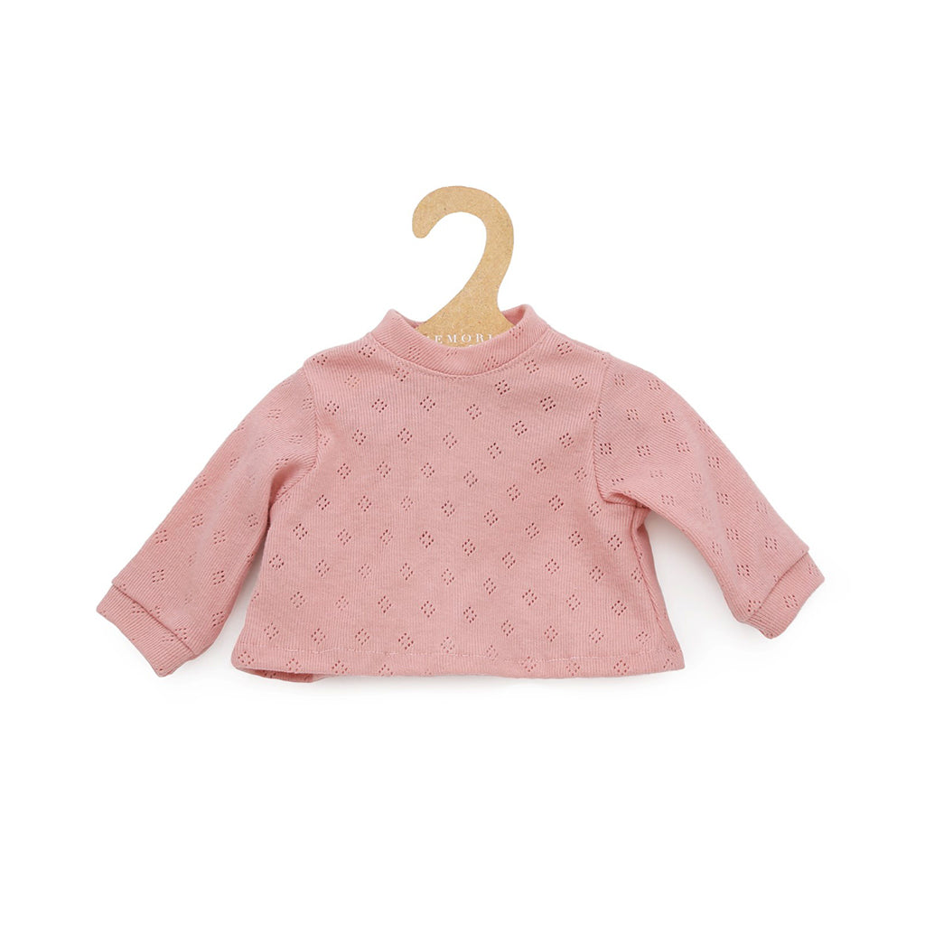 Así Clothing for Leo and Leonora Baby Dolls, 46 cm – Long-Sleeved T-Shirt in Pink