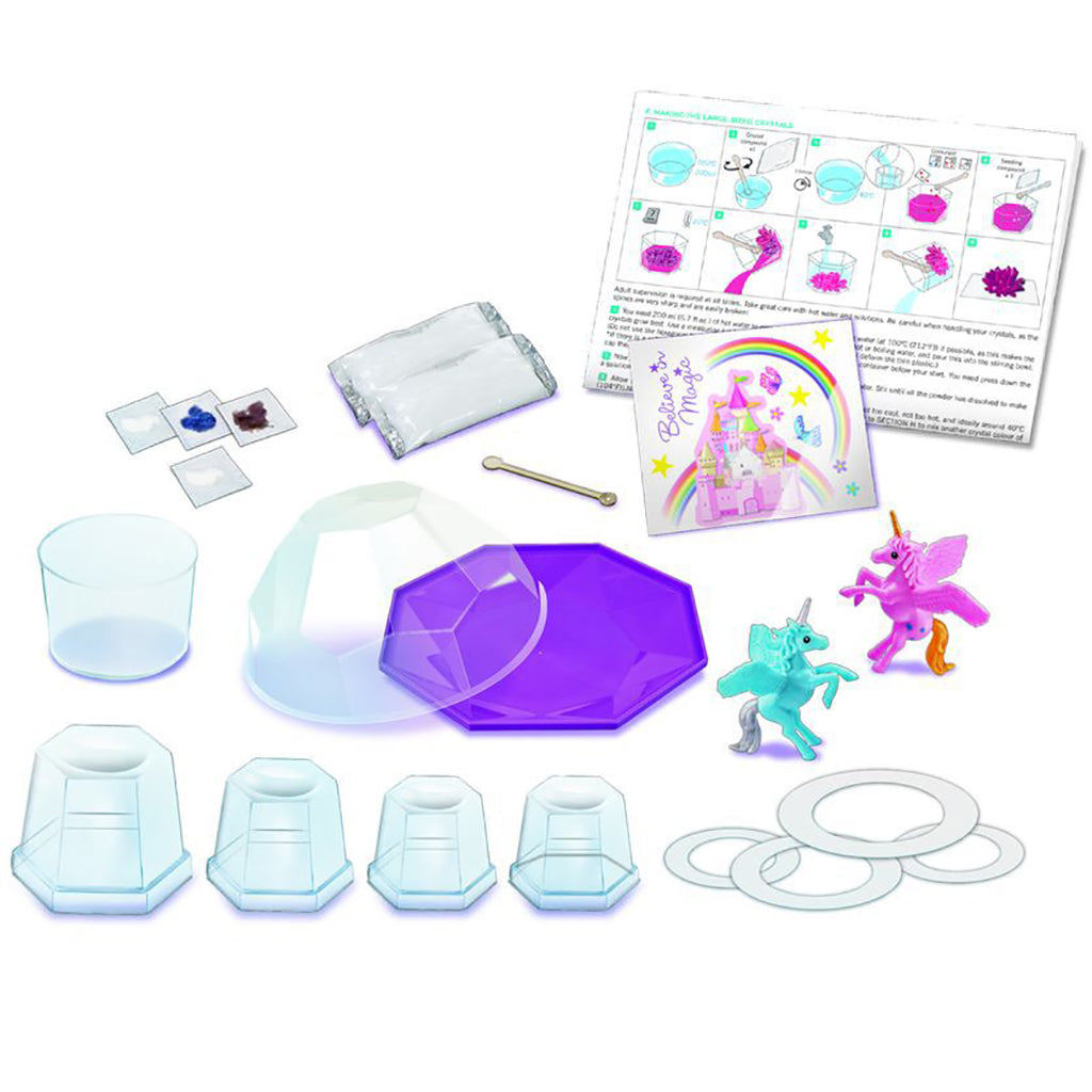 4M Experiment Kit, Crystal Growing, Magical Unicorn Terrarium – For Ages 10 and Up