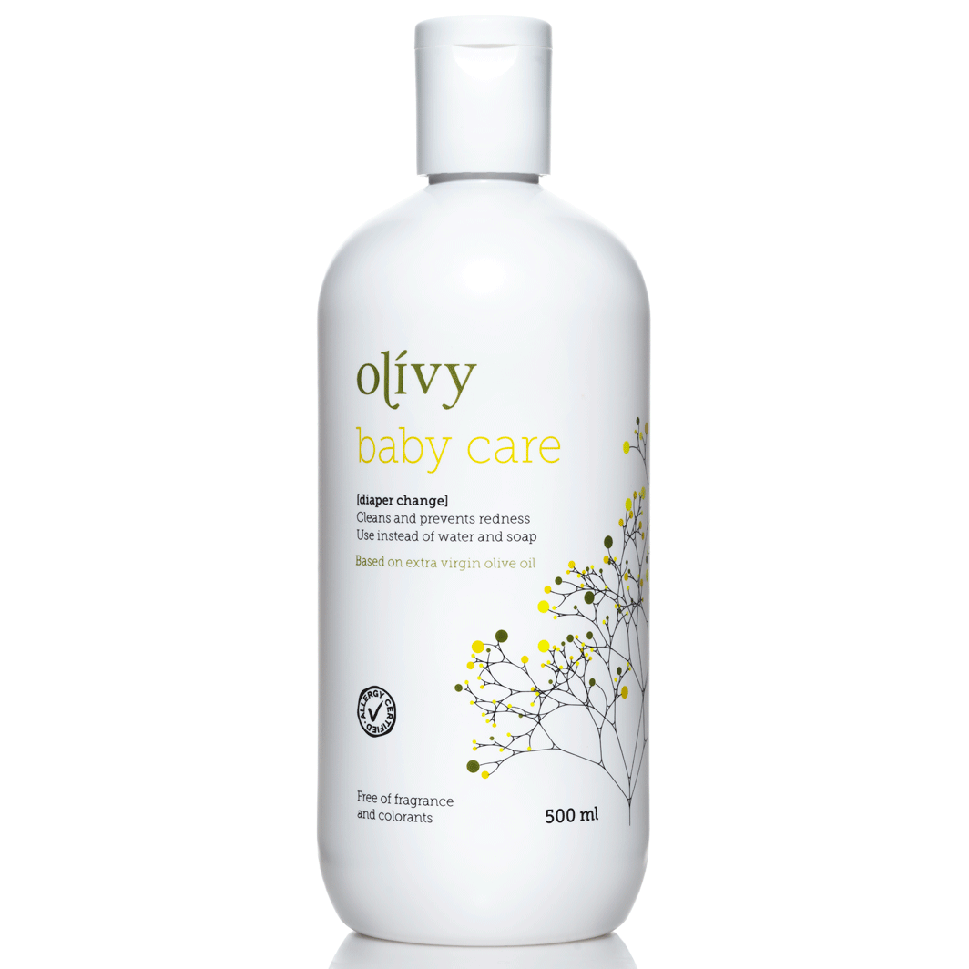 Olivy Baby Care til bleskift, 500 ml.
