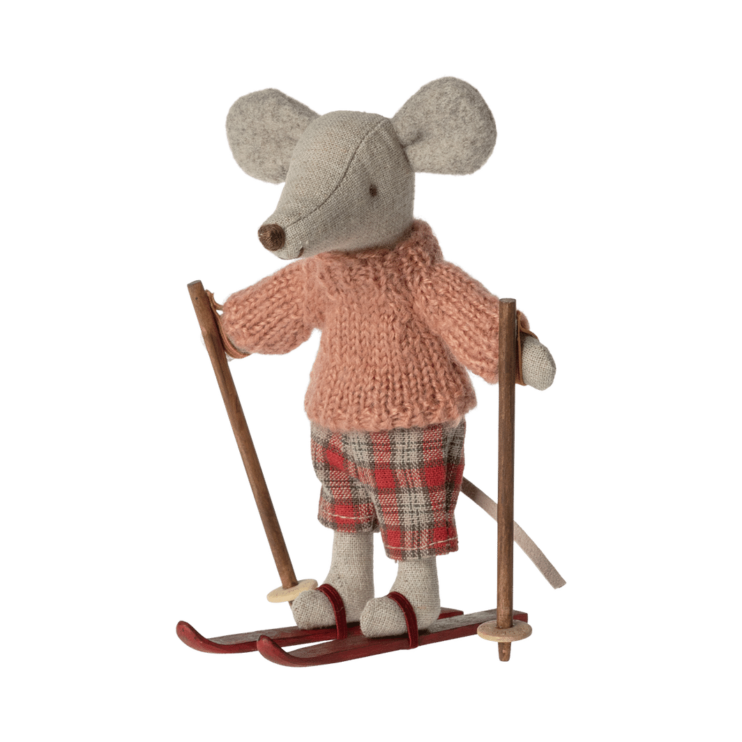 Maileg Winter Mouse with Skis, Big Sister