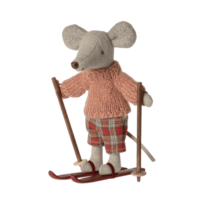 Maileg Winter Mouse with Skis, Big Sister