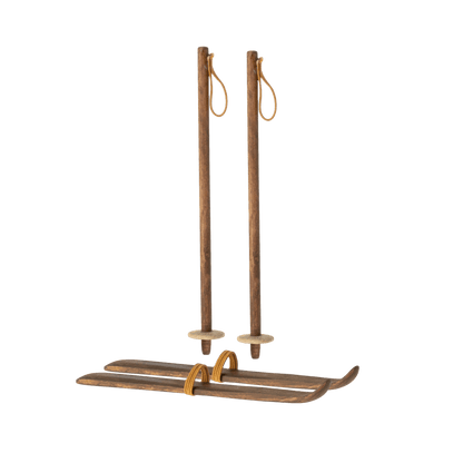 Maileg Doll Accessories, Skis and Ski Poles for Mom &amp; Dad Mouse