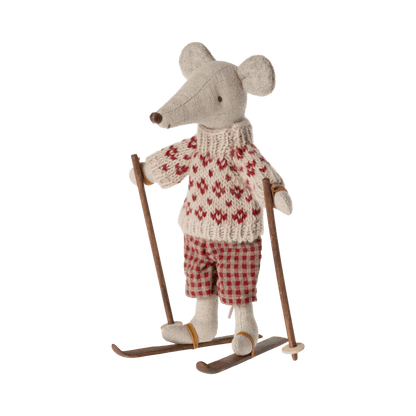 Maileg Doll Accessories, Skis and Ski Poles for Mom &amp; Dad Mouse