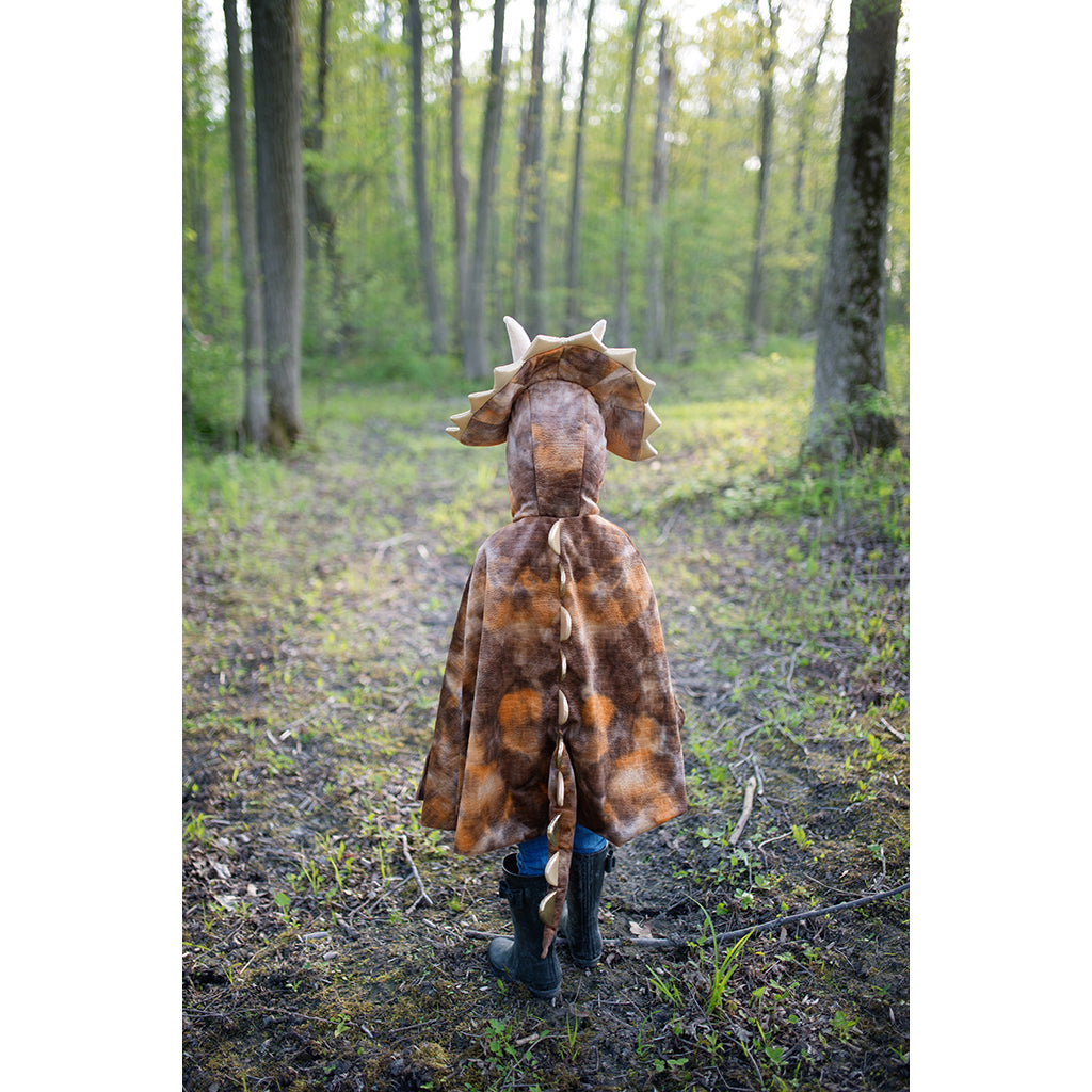 Great Pretenders Animal Costume, Grandasaurus Triceratops Cape with Claws - Size 4-6 Years