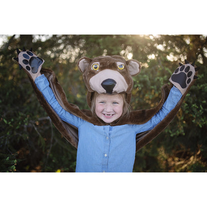 Great Pretenders Animal Costume for Little Ones, Woodland Bear Cape - Size 2-6 Years