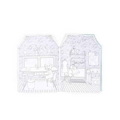 Moulin Roty Coloring Book with 170 Stickers, The Little Dance School