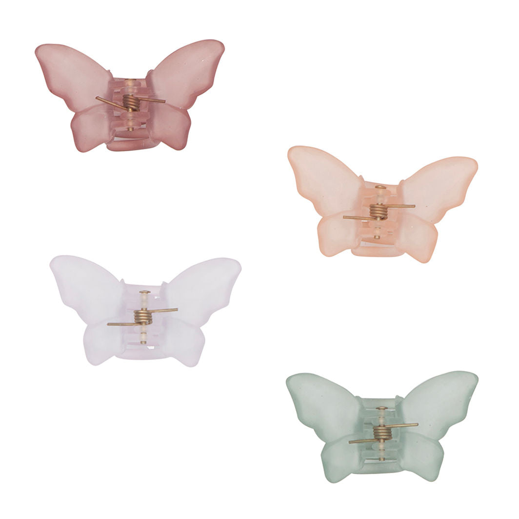 Mimi &amp; Lula, 4 Hair Clips – Frosted Butterfly Dinos &amp; Butterflies