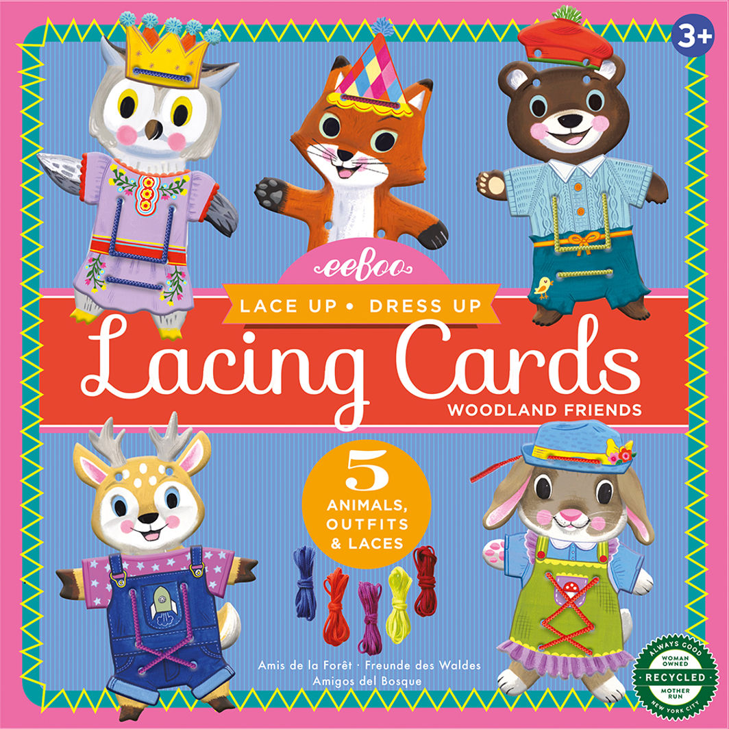 eeBoo Lacing Cards, Forest Friends