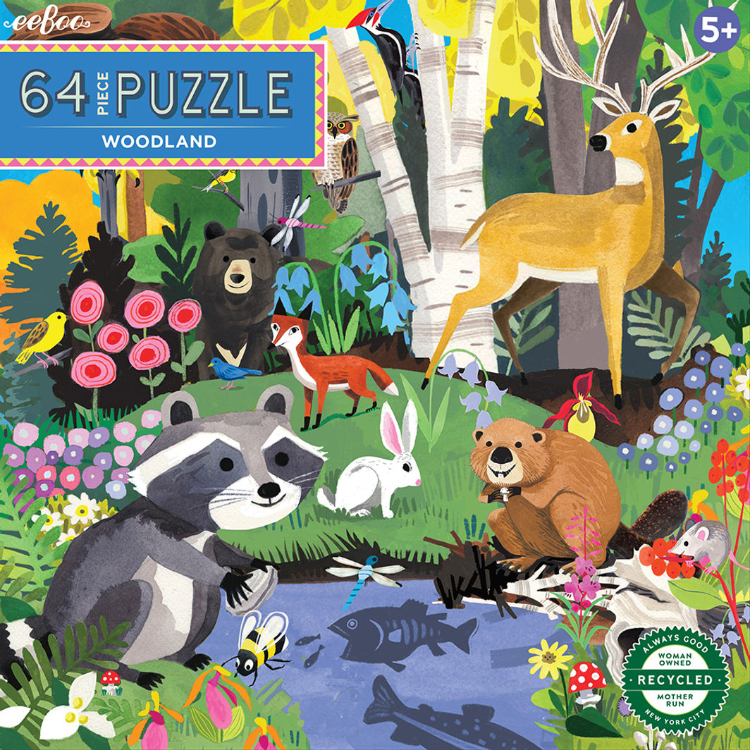 eeBoo Puzzle with 64 Pieces, The Forest