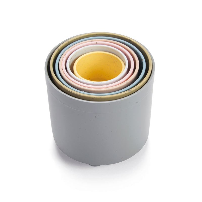 Dantoy Bioplastic Tiny Stacking Cups, Swan Label - From 6 Months