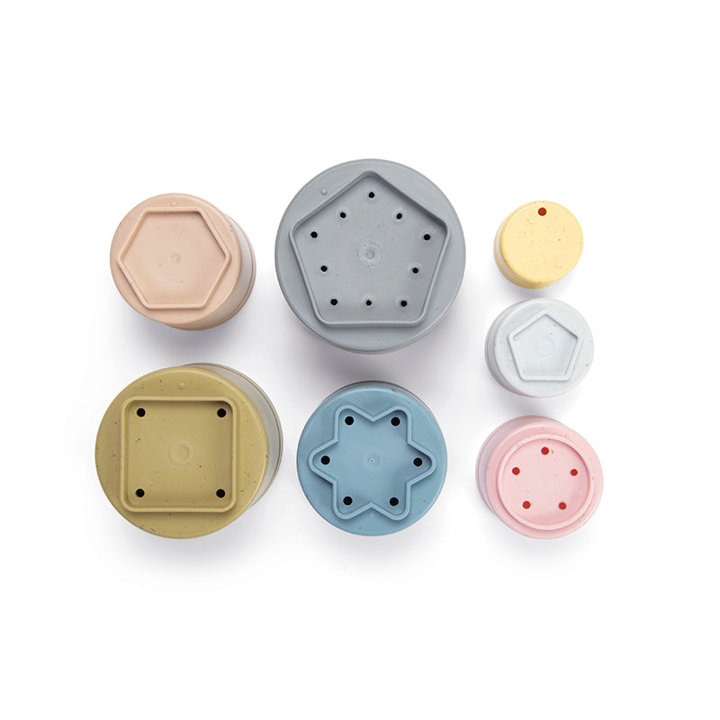 Dantoy Bioplastic Tiny Stacking Cups, Swan Label - From 6 Months