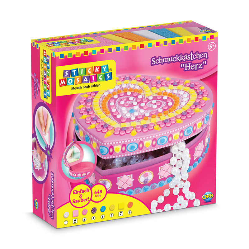 Sticky Mosaics Heart Jewelry Box