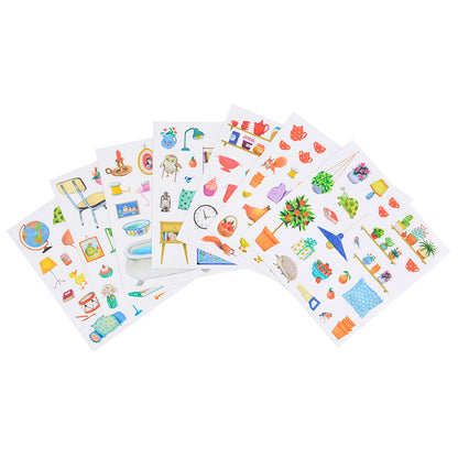 Moulin Roty Coloring and Sticker Book, Wood