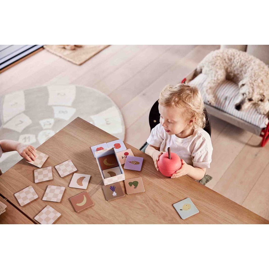 OYOY Æble Cup with Lid and Straw, Red