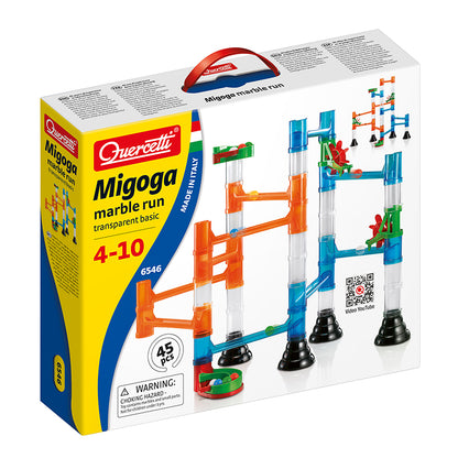Quercetti Marble Track, Migoga Marble Run - Transparent