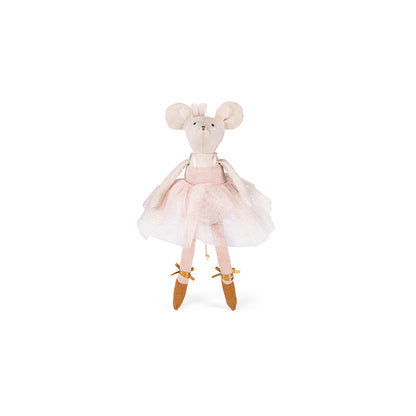 Moulin Roty Doll, Ballerina Mouse in Suitcase, 26 cm - Suzie&