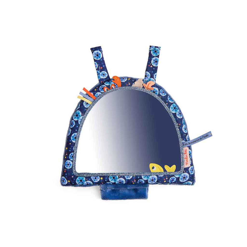 Moulin Roty, Baby Mirror with Fabric Frame - Les Aventures de Paulie