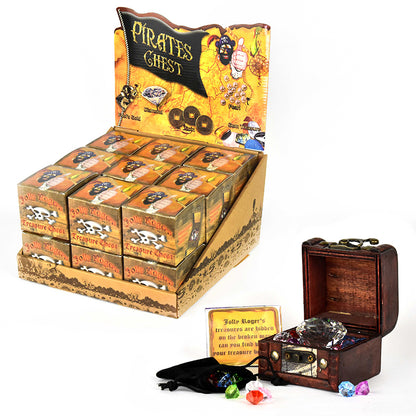 Robetoy Treasure Chest with Contents, Pirate Treasure with Diamonds