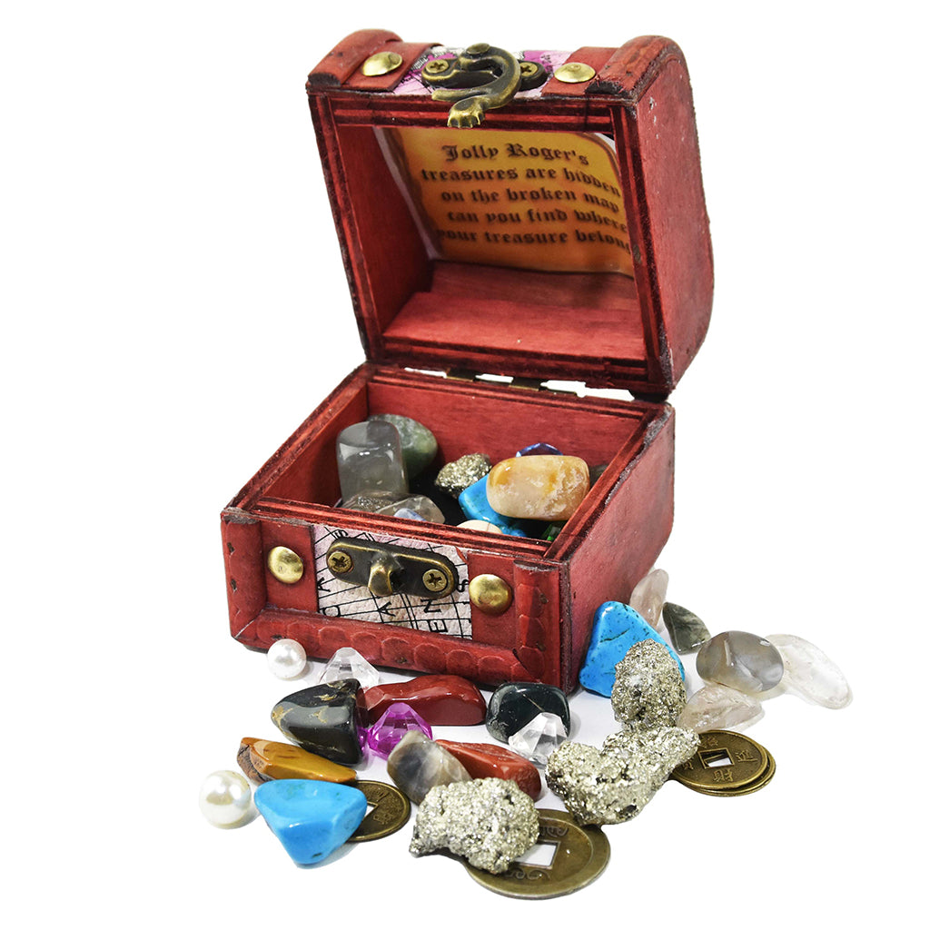 Robetoy Pirate Treasure Chest with Contents, assorted
