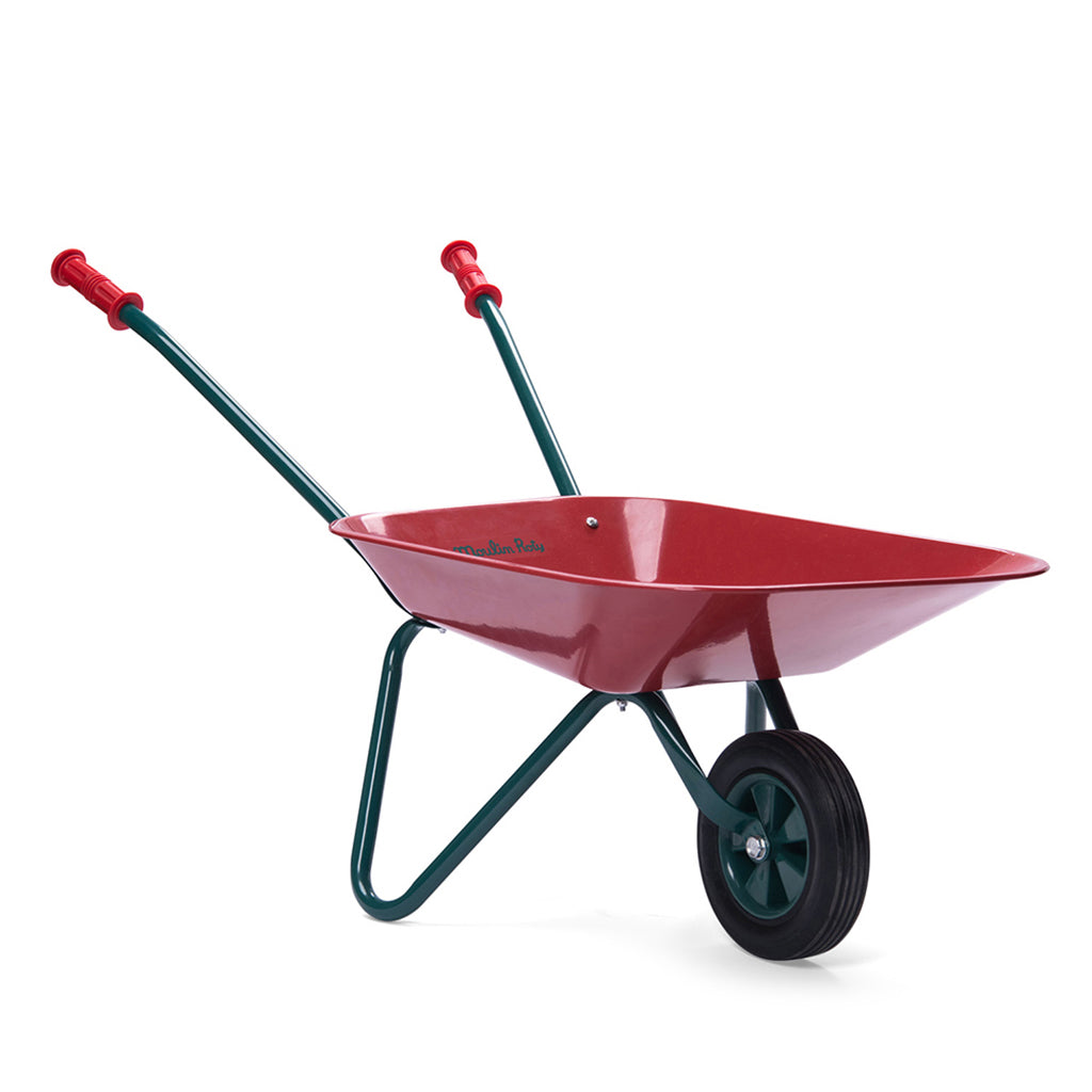 Moulin Roty Gardening Tools, Wheelbarrow - Red