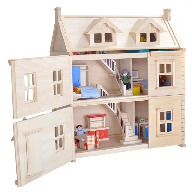 Plan Toys viktoriansk dukkehus med flotte detaljer