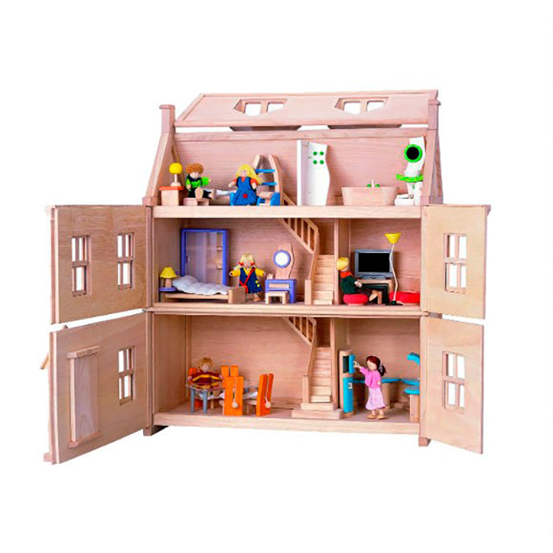 Plan Toys viktoriansk dukkehus i træ