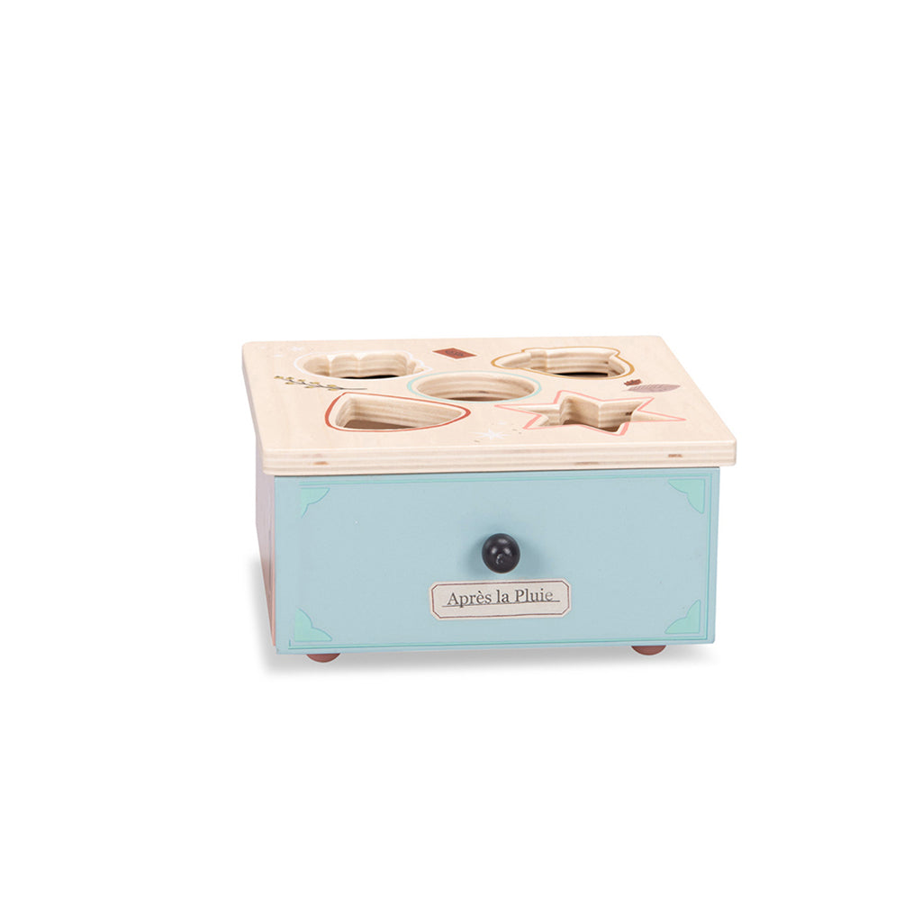 Moulin Roty Shape Sorting Box with Drawer, Après la Pluie