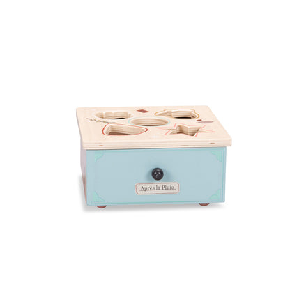 Moulin Roty Shape Sorting Box with Drawer, Après la Pluie