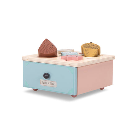 Moulin Roty Shape Sorting Box with Drawer, Après la Pluie