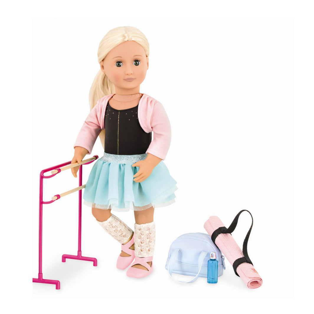 Our Generation dukketilbehør, Ballet tilbehør - vist med dukke