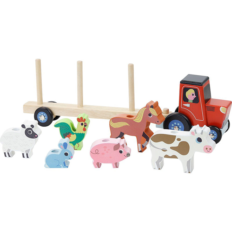 Vilac Tractor with Stackable Animals