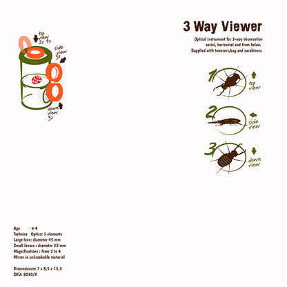 Navir Explora Triple Insect Viewer, Green