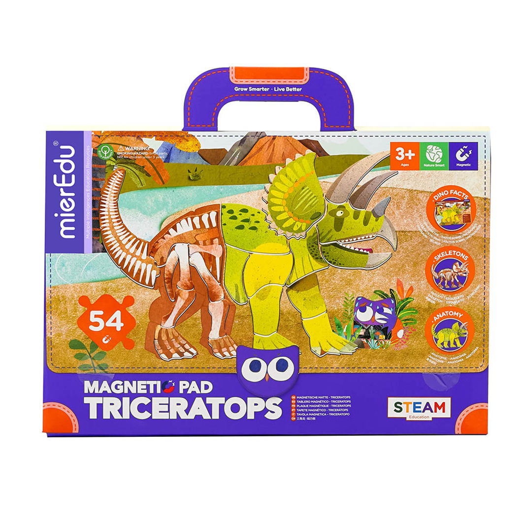 mierEdu, Magnetic Play Board/Puzzle - Triceratops
