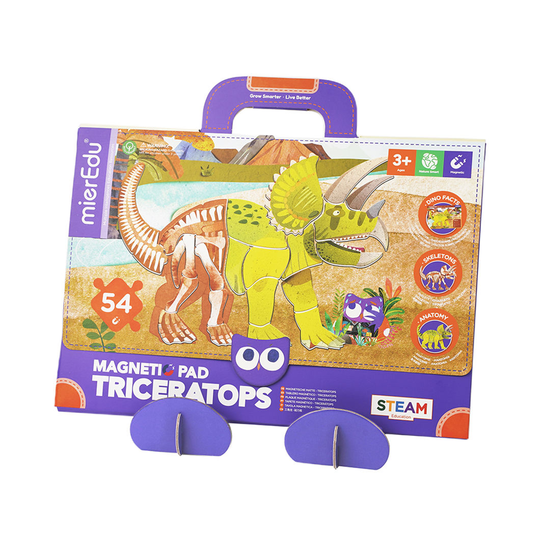 mierEdu, Magnetic Play Board/Puzzle - Triceratops